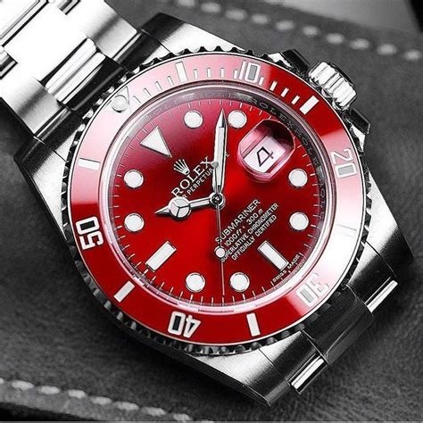 gold rolex red dial|rolex submariner red dial.